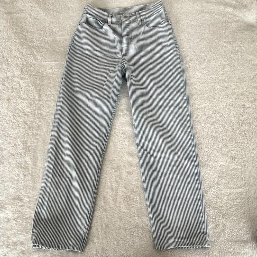 Extra High Rise Pinstripe Pants/Jeans